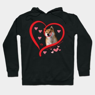 Funny Shiba Inu Dog Valentine Dog Lover Hoodie